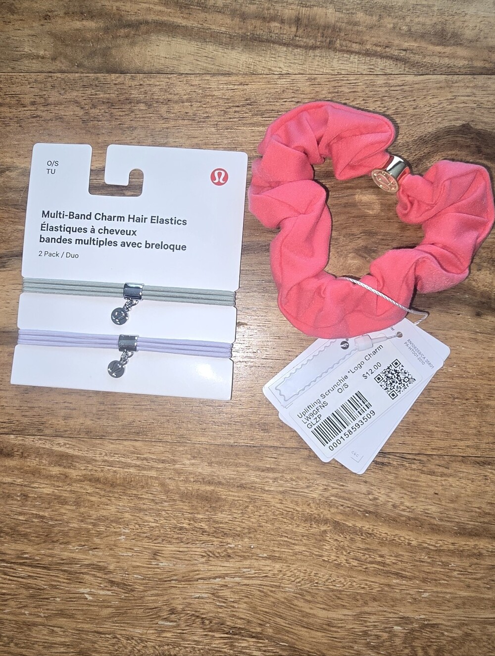 NWT Lululemon Lot Of Multi Band Charm Elastics & Uplifting Charm Scrunchie